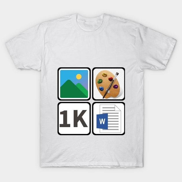 A Picture Paints A Thousand  Words Icon Design (In Colors) T-Shirt by G-Design